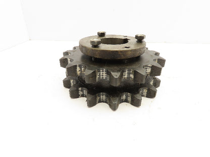 Double Roller Chain Sprocket 15-Tooth 1.25" Pitch 2" Bore