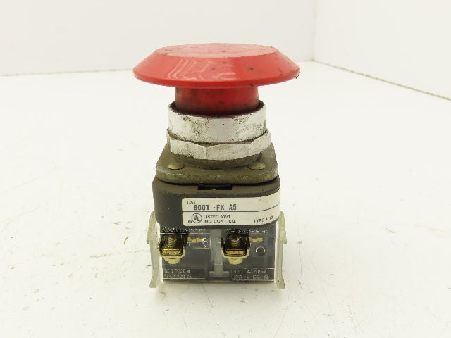 Allen Bradley 800T-FXA5 Red Mushroom Push/Pull E-Stop Button 30mm