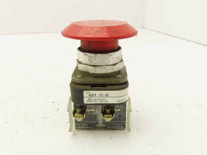 Allen Bradley 800T-FXA5 Red Mushroom Push/Pull E-Stop Button 30mm