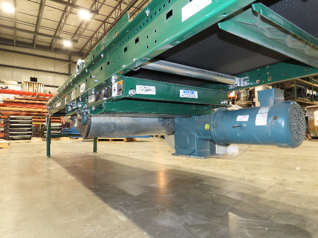 Dematic Rapistan 31"x 14' Slider Bed Conveyor 24" Belt 420fpm Belt Drive 460V