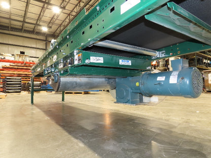 Dematic Rapistan 31"x 14' Slider Bed Conveyor 24" Belt 420fpm Belt Drive 460V