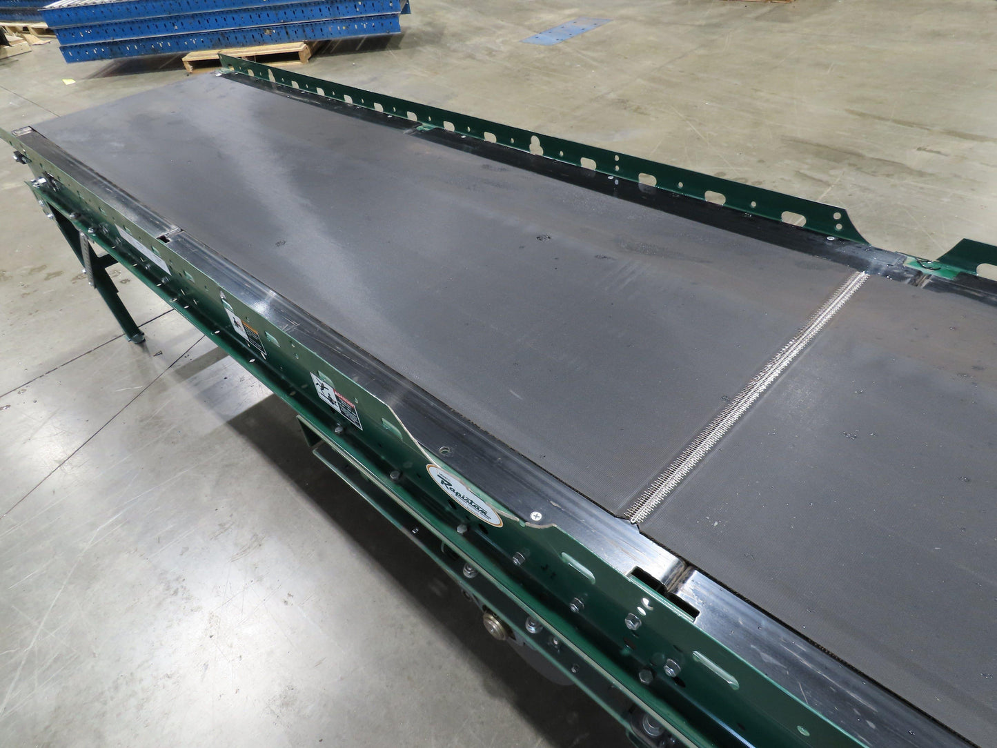 Dematic Rapistan 31"x 14' Slider Bed Conveyor 24" Belt 420fpm Belt Drive 460V