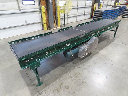Dematic Rapistan 31"x 14' Slider Bed Conveyor 24" Belt 420fpm Belt Drive 460V
