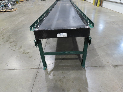Dematic Rapistan 31"x 14' Slider Bed Conveyor 24" Belt 420fpm Belt Drive 460V