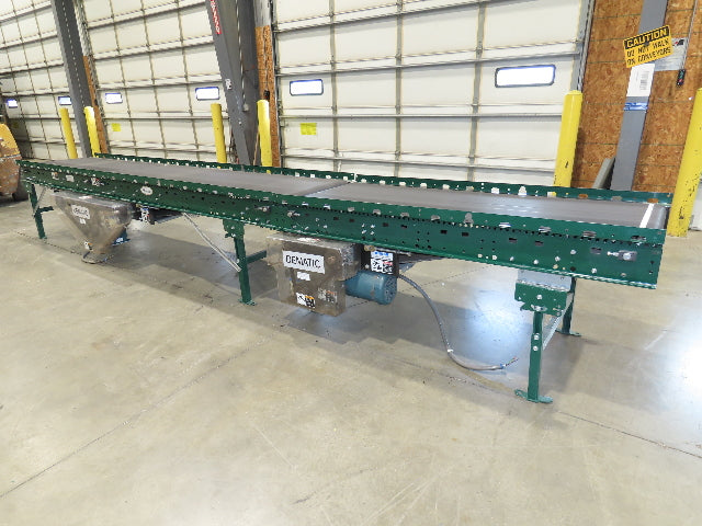 Dematic Rapistan 31"x 18' Gapper Conveyor 26" Belt 3-Speed 235-335fpm Belt Drive