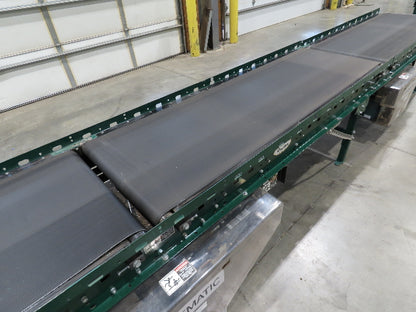 Dematic Rapistan 31"x 18' Gapper Conveyor 26" Belt 3-Speed 235-335fpm Belt Drive