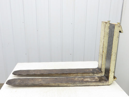 Kenhar K31220 5x42" Class 3 White Steel Forklift Forks Tines 20" Carriage 1-Pair