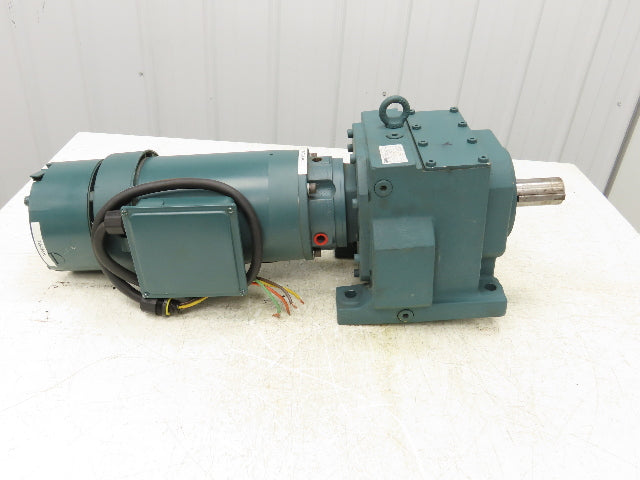 Baldor VEBM3558T-D Inline Gearmotor w/Brake 2Hp 460V 145TC Quantis 42:1 Reducer