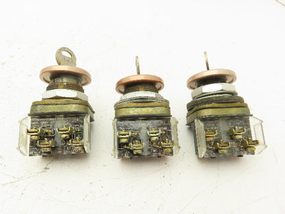 Allen Bradley 800T-E24 Cylinder Lock Push Button Switch Keyed E Stop Lot of 3