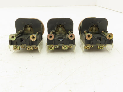 Allen Bradley 800T-E24 Cylinder Lock Push Button Switch Keyed E Stop Lot of 3