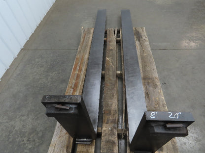 7x96" Class 3 Steel Forklift Lumber Forks Tines 20" Carriage 1-Pair