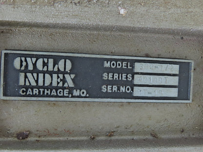 Cyclo Index 4010DT 300-1/2 Dial Table 2-Stop Cam Drive Indexer 180° Rotary 6.5"