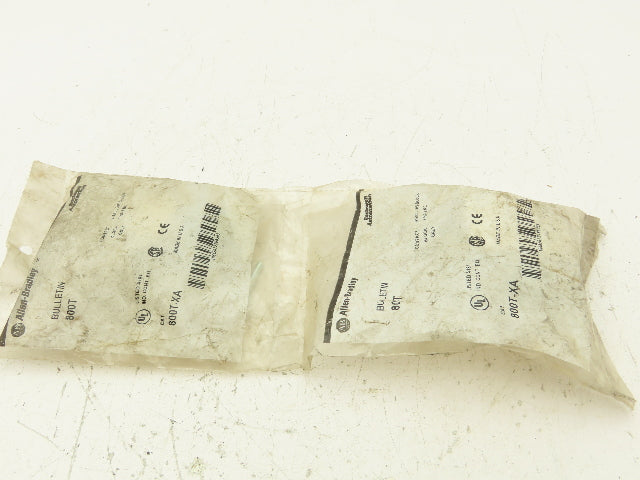 Allen Bradley 800t-Q10W White Pilot Indicator Light Contact Block 30mm Lot of 2