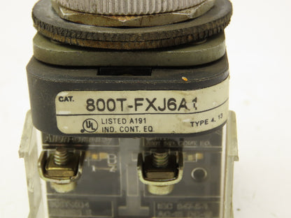 Allen Bradley 800T-FXJ6A1 Red Pilot Indicator Light 30mm