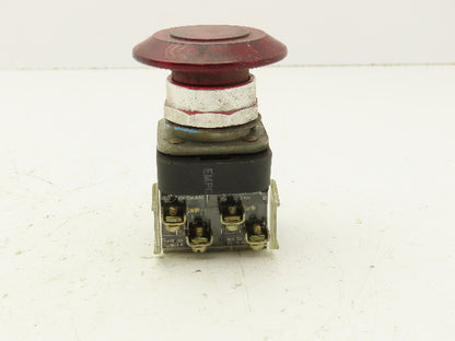 Allen Bradley 800T-FXP16 D4 Red Illuminated Mushroom Push/Pull Button 30mm
