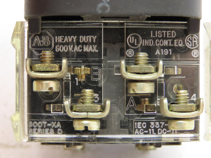 Allen Bradley 800T-FXP16 D4 Red Illuminated Mushroom Push/Pull Button 30mm