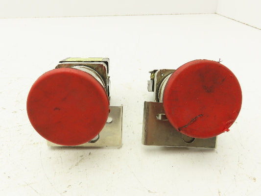 Rees 50703N0 Red Flat Emergency Push/Pull Button w/Padlock 30mm Lot of 2