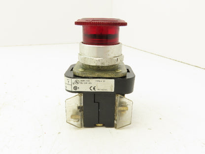 Allen Bradley 800T-FXTQH24RA1 Red Illuminated Push/Pull Button 30mm
