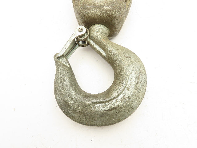 Coffing 4 Ton Chain Hoist Lower Hook Block Assembly Double Reeved