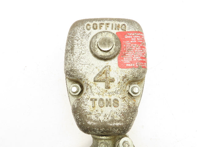 Coffing 4 Ton Chain Hoist Lower Hook Block Assembly Double Reeved
