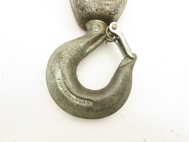 Coffing 4 Ton Chain Hoist Lower Hook Block Assembly Double Reeved