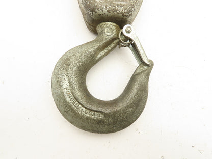 Coffing 4 Ton Chain Hoist Lower Hook Block Assembly Double Reeved
