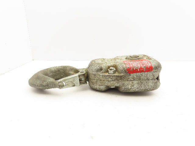 Coffing 4 Ton Chain Hoist Lower Hook Block Assembly Double Reeved
