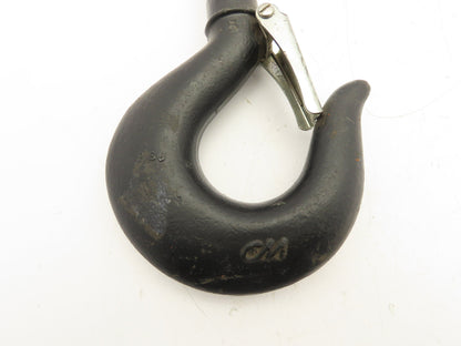CM Lodestar 3-4 Ton Chain Hoist Upper Hook Threaded Shank w/Latch No 8