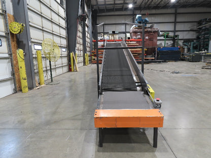 Alvey 28"x 17' Slider Bed 24" Belt Incline Conveyor Variable Speed Drive 460V