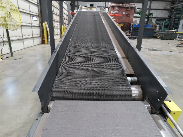 Alvey 28"x 17' Slider Bed 24" Belt Incline Conveyor Variable Speed Drive 460V