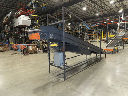 Alvey 28"x 17' Slider Bed 24" Belt Incline Conveyor Variable Speed Drive 460V