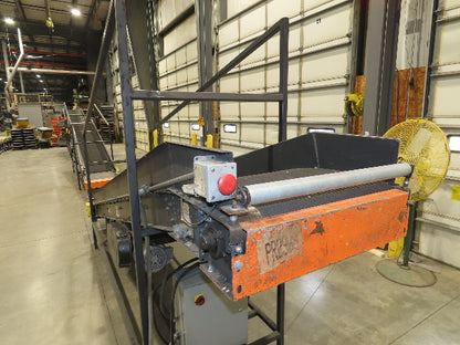 Alvey 28"x 17' Slider Bed 24" Belt Incline Conveyor Variable Speed Drive 460V