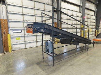 Alvey 28"x 17' Slider Bed 24" Belt Incline Conveyor Variable Speed Drive 460V