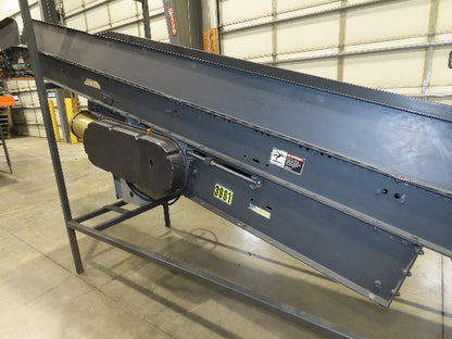 Alvey 28"x 17' Slider Bed 24" Belt Incline Conveyor Variable Speed Drive 460V