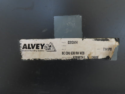 Alvey 28"x 17' Slider Bed 24" Belt Incline Conveyor Variable Speed Drive 460V