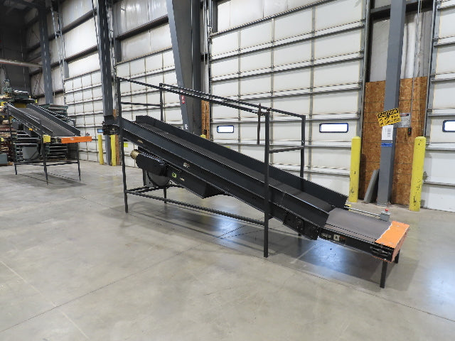 Alvey 28"x 17' Slider Bed 24" Belt Incline Conveyor Variable Speed Drive 460V