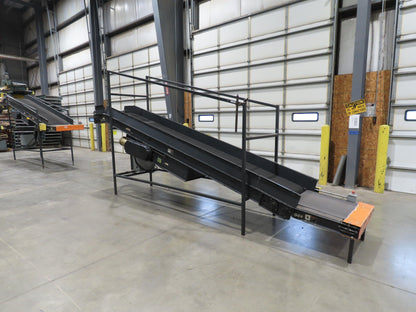 Alvey 28"x 17' Slider Bed 24" Belt Incline Conveyor Variable Speed Drive 460V