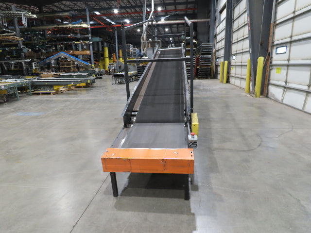 Alvey 28"x 17' Slider Bed 24" Belt Incline Conveyor Variable Speed Drive 460V