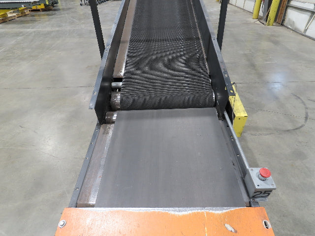 Alvey 28"x 17' Slider Bed 24" Belt Incline Conveyor Variable Speed Drive 460V
