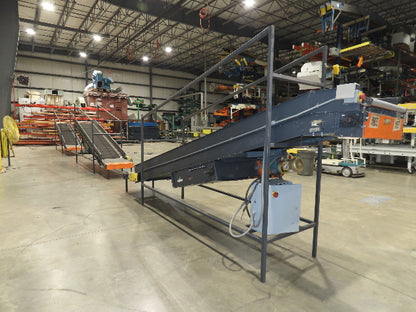Alvey 28"x 17' Slider Bed 24" Belt Incline Conveyor Variable Speed Drive 460V