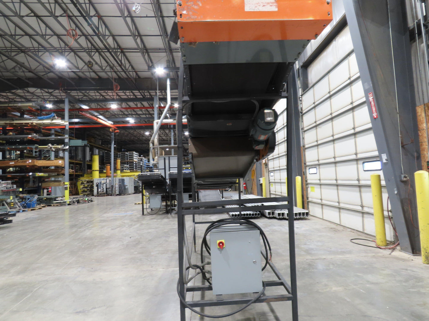 Alvey 28"x 17' Slider Bed 24" Belt Incline Conveyor Variable Speed Drive 460V