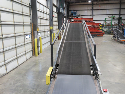 Alvey 28"x 17' Slider Bed 24" Belt Incline Conveyor Variable Speed Drive 460V