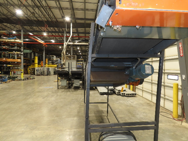 Alvey 28"x 17' Slider Bed 24" Belt Incline Conveyor Variable Speed Drive 460V