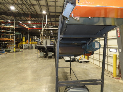 Alvey 28"x 17' Slider Bed 24" Belt Incline Conveyor Variable Speed Drive 460V