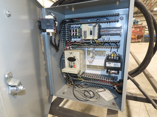 Alvey 28"x 17' Slider Bed 24" Belt Incline Conveyor Variable Speed Drive 460V