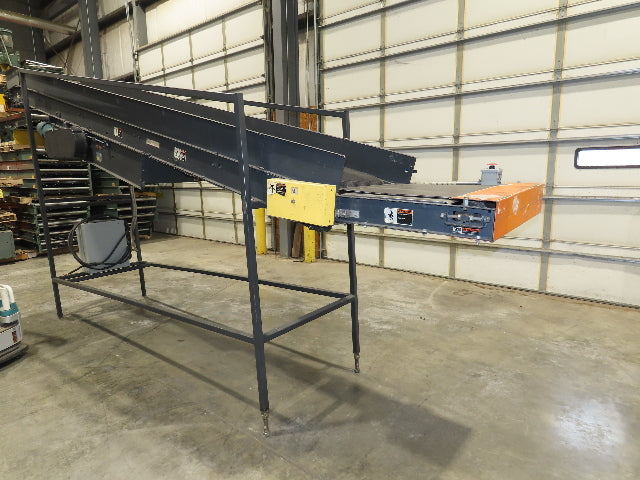 Alvey 28"x 17' Slider Bed 24" Belt Incline Conveyor Variable Speed Drive 460V