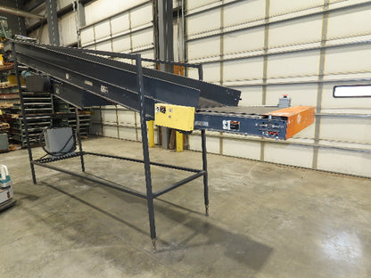 Alvey 28"x 17' Slider Bed 24" Belt Incline Conveyor Variable Speed Drive 460V