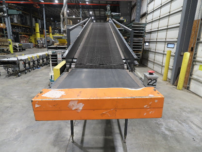 Alvey 28"x 17' Slider Bed 24" Belt Incline Conveyor Variable Speed Drive 460V