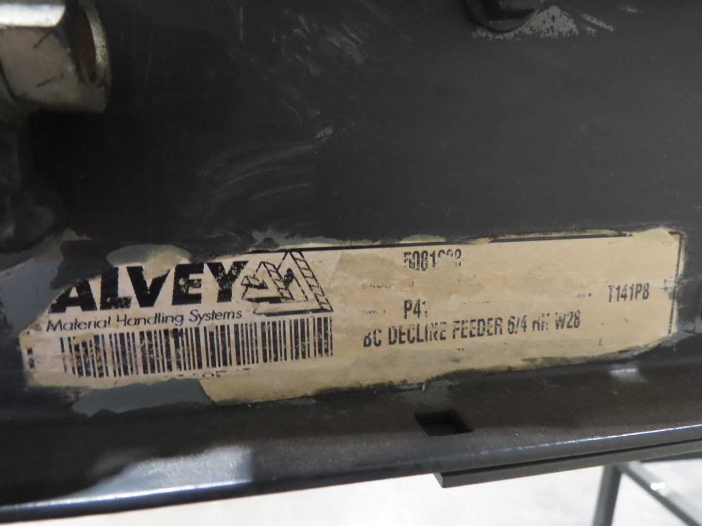 Alvey 28"x 17' Slider Bed 24" Belt Incline Conveyor Variable Speed Drive 460V