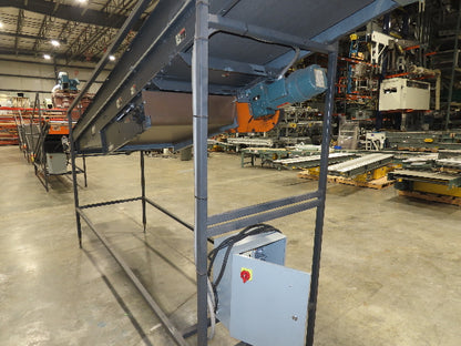 Alvey 28"x 17' Slider Bed 24" Belt Incline Conveyor Variable Speed Drive 460V